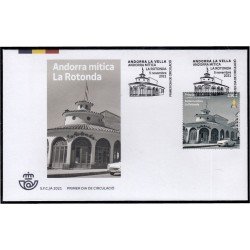 Andorra Española 520 2021 Andorra mítica La Rotonda SPD Sobre Primer día Andorra Española 520 2021 Andorra mítica La Rotonda SPD Sobre Primer día