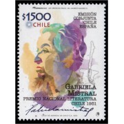 España Spain Emisión conjunta 2021 Chile - España Gabriela Mistral MNH