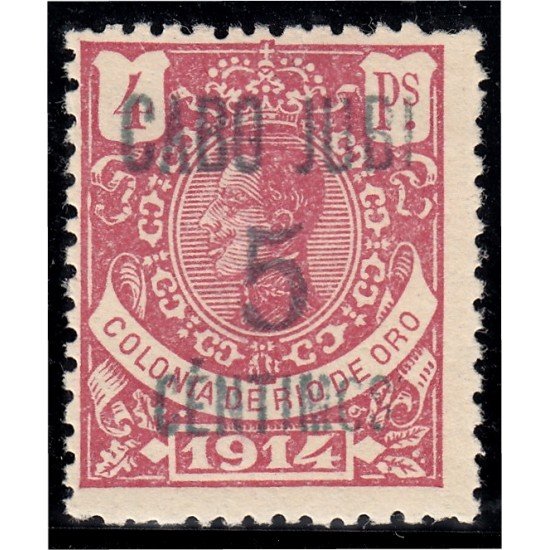 Cabo Juby 1 1916 Sello de Río de Oro de 1914 habilitados MNH Cabo Juby 1 1916 Sello de Río de Oro de 1914 habilitados MNH