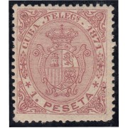 Cuba 16 Telégrafos 1871 Escudo de España MH 