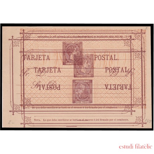 Cuba Entero Postal 2ea 1879 Alfonso XII error