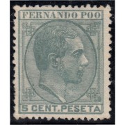 Fernando Poo 2 1879  Alfonso XII MNH