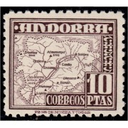 Andorra Española 57 1948-53 Mapa MNH
