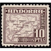 Andorra Española 57 1948-53 Mapa MNH Andorra Española 57 1948-53 Mapa MNH