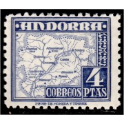 Andorra Española 56 1948-53 Mapa MNH