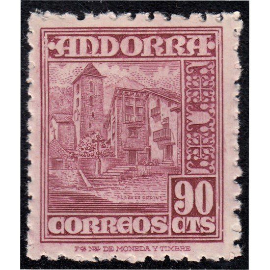 Andorra Española 53 1948-53 Arquitectura MNH Andorra Española 53 1948-53 Arquitectura MNH