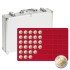 Lindner S2340-300 Maletín de aluminio para 300 monedas o cápsulas de monedas de hasta 27 mm Ø