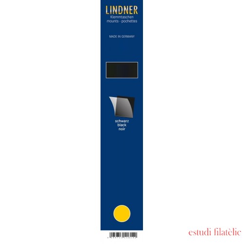 Lindner HA1078 protectores 210 x 78 mm negros paquete de 10