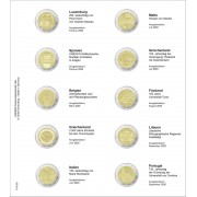 Lindner 1118-29 Hojas individuales para monedas conmemorativas de 2 Euros