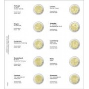 Lindner 1118-30 Hojas individuales para monedas conmemorativas de 2 Euros