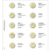 Lindner 1118-31 Hojas individuales para monedas conmemorativas de 2 Euros