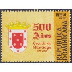 Rep. Dominicana 1566 2008 500 Años del Escudo de la Ciudad de Santiago MNH Rep. Dominicana 1566 2008 500 Años del Escudo de la Ciudad de Santiago MNH