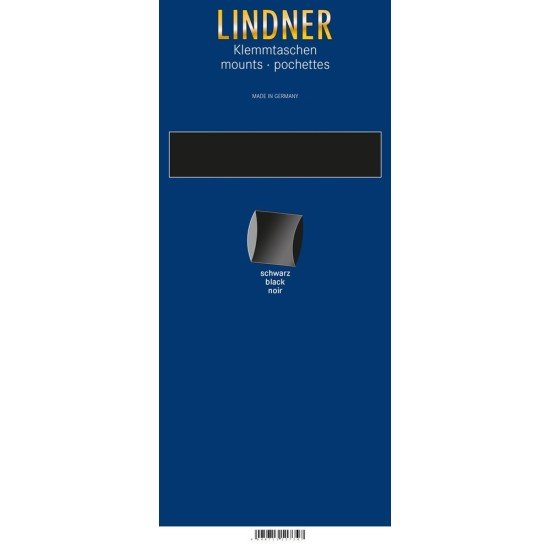 Lindner HA12140 protectores 265 x 140 mm negros paquete de 7