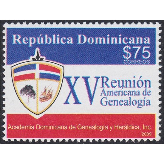 Rep. Dominicana 1590 2009 XV Reunión Americana de Genealogía MNH Rep. Dominicana 1590 2009 XV Reunión Americana de Genealogía MNH