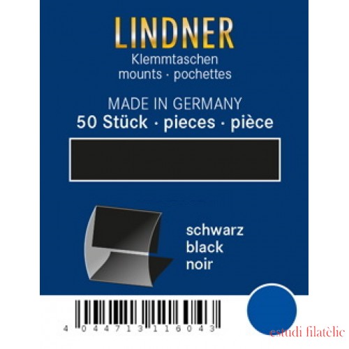 Lindner HA32053 paquetes protectores 32 x 53 negros 50 estuches