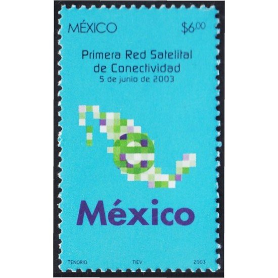 Mexico 2042 2003 Primera Red satélite de conectividad MNH Mexico 2042 2003 Primera Red satélite de conectividad MNH
