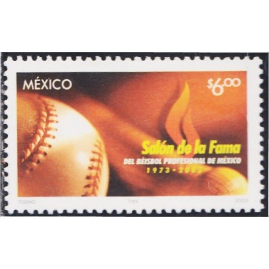 Mexico 2043 2003 30 Años del Salón de la Fama de Béisbol profesional MNH Mexico 2043 2003 30 Años del Salón de la Fama de Béisbol profesional MNH