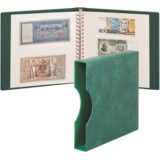 Lindner 2810-814-G Álbum de billetes verde Lindner 2810-814-G Álbum de billetes verde