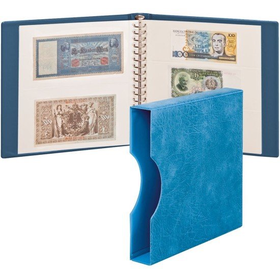 Lindner 2810-814-B Álbum de billetes azul