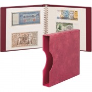 Lindner 2810-814-W Álbum de billetes rojo vino