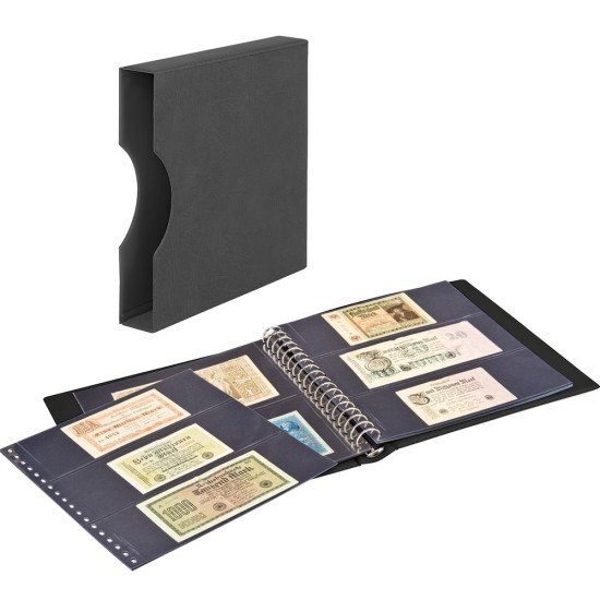 Lindner 2815-814-S Álbum de billetes negro Lindner 2815-814-S Álbum de billetes negro
