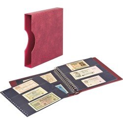 Lindner 2815-814-W Álbum de billetes rojo vino Lindner 2815-814-W Álbum de billetes rojo vino