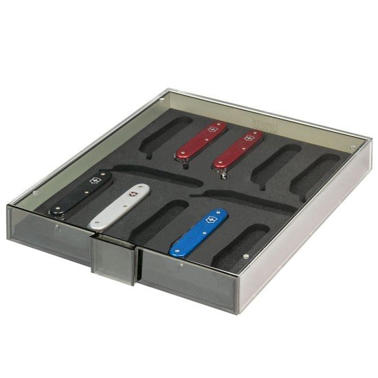 Lindner 2475 Caja de colección para 12 navajas suizas de 93 mm Lindner 2475 Caja de colección para 12 navajas suizas de 93 mm