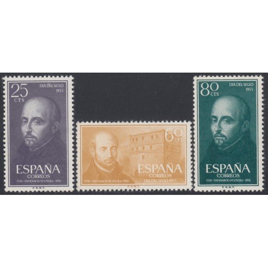 España Spain 1166/68 1955 IV centenario de la muerte de San Ignacio de Loyola MNH España Spain 1166/68 1955 IV centenario de la muerte de San Ignacio de Loyola MNH
