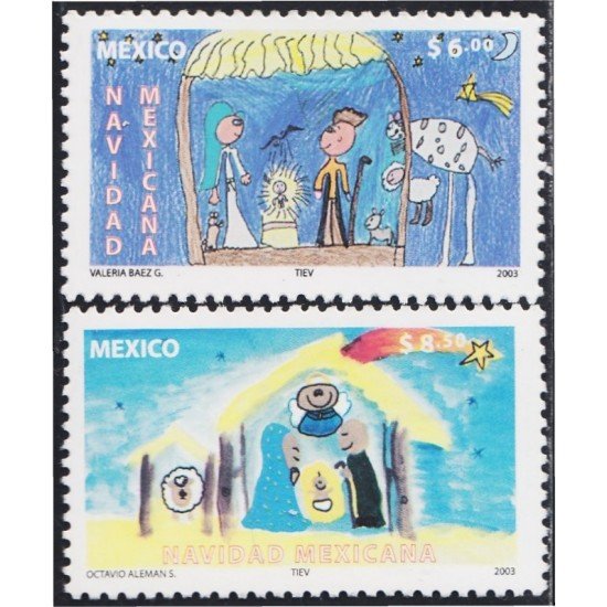 Mexico 2059/60 2003 Navidad Christmas MNH Mexico 2059/60 2003 Navidad Christmas MNH