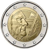 Francia 2022 2 € euros conmemorativos Jacques Chirac