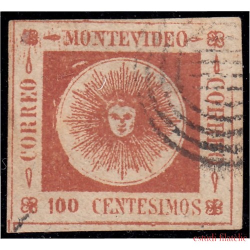 Uruguay 15 1860/62 Sol de Mayo usado 