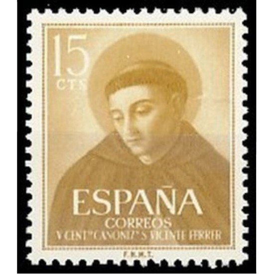 España Spain 1183 1955 V Centenario Canonización de San Vicente Ferrer MNH España Spain 1183 1955 V Centenario Canonización de San Vicente Ferrer MNH