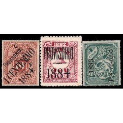 Uruguay 53/55 1883/84 Cifras MH Uruguay 53/55 1883/84 Cifras MH