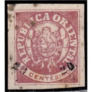 Uruguay 27 1866 Escudo Shield usado