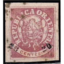 Uruguay 27 1866 Escudo Shield usado Uruguay 27 1866 Escudo Shield usado