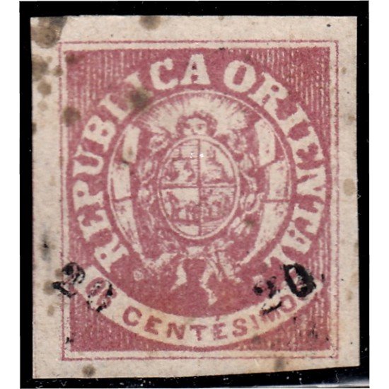 Uruguay 27 1866 Escudo Shield usado Uruguay 27 1866 Escudo Shield usado