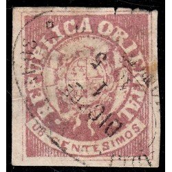 Uruguay 19 1864 Escudo Shield usado Uruguay 19 1864 Escudo Shield usado