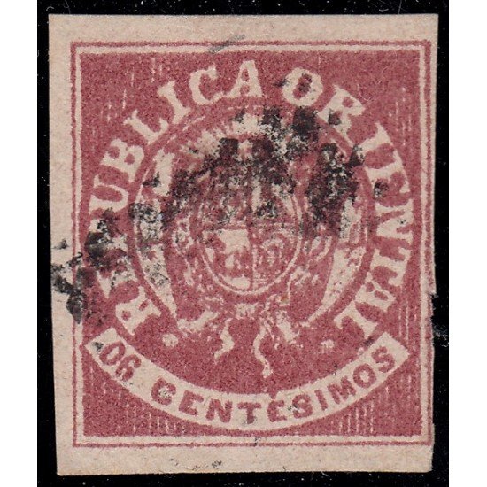 Uruguay 18 1864 Escudo Shield usado Uruguay 18 1864 Escudo Shield usado