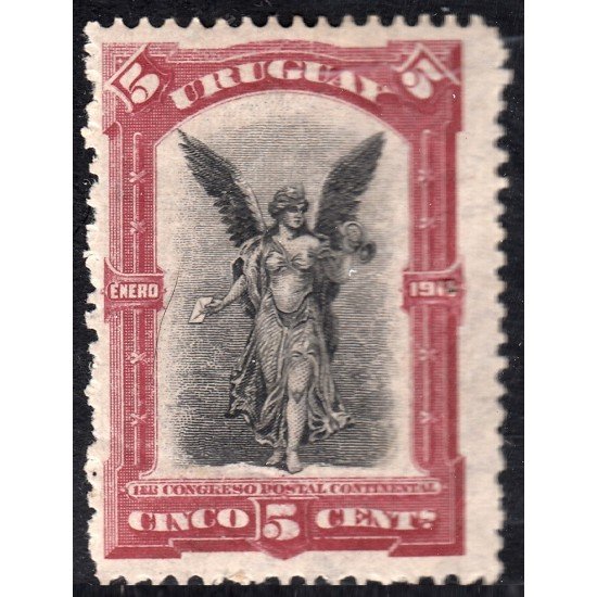 Uruguay 195 1911 1º Congreso postal Sudamericano MH