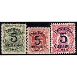 Uruguay 183/85 1910 Eros Escudo Toros MH Uruguay 183/85 1910 Eros Escudo Toros MH