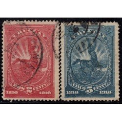 Uruguay 181/82 1910 Centenario del 1er Movimiento de emancipación usados