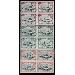 Uruguay 174/76 Bl.4 1908 80 Aniversario del arribo de los fundadores de la República Crucero MNH Uruguay 174/76 Bl.4 1908 80 Aniversario del arribo de los fundadores de la República Crucero MNH