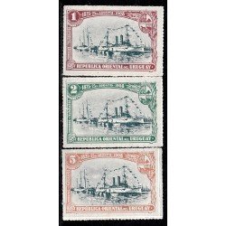 Uruguay 174/76 1908 80 Aniversario del arribo de los fundadores de la República Crucero MNH Uruguay 174/76 1908 80 Aniversario del arribo de los fundadores de la República Crucero MNH