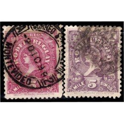 Uruguay 141/42 1898/99 Libertad usados Uruguay 141/42 1898/99 Libertad usados