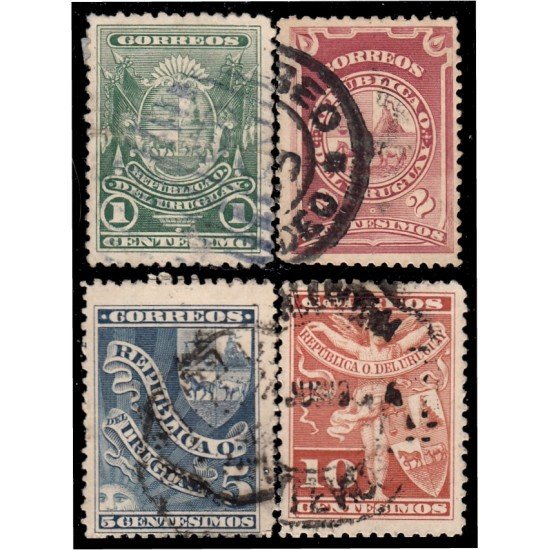 Uruguay 88/91 1892 Escudo alegoría Shield usados Uruguay 88/91 1892 Escudo alegoría Shield usados