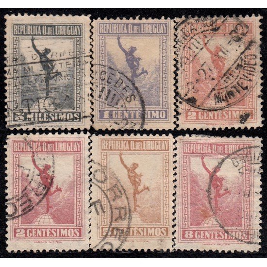 Uruguay 251/56 1923 Mercurio según Juan de Bolonia usado Uruguay 251/56 1923 Mercurio según Juan de Bolonia usado