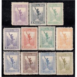 Uruguay 235/45 1921/22 Mercurio según Juan de Bolonia MH Uruguay 235/45 1921/22 Mercurio según Juan de Bolonia MH
