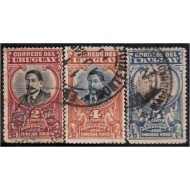 Uruguay 232/34 1920 Homenaje a José Enrique Rodo usados