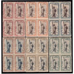 Uruguay 216/21 Bl4 1919 Estatua de la Libertad MNH Uruguay 216/21 Bl4 1919 Estatua de la Libertad MNH