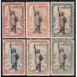 Uruguay 216/21 1919 Estatua de la Libertad MNH Uruguay 216/21 1919 Estatua de la Libertad MNH